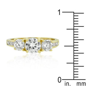 Triplet Golden Wedding Ring - Jewelry Xoxo