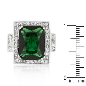 Emerald Green Classic Cocktail Ring - Jewelry Xoxo