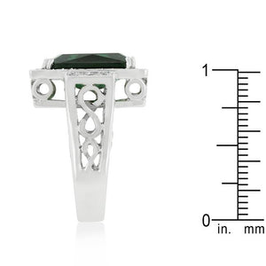 Emerald Green Classic Cocktail Ring - Jewelry Xoxo