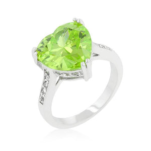 Apple Green Heart Ring - Jewelry Xoxo