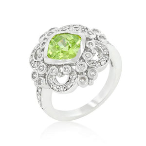 Elegant Peridot Crest Ring - Jewelry Xoxo