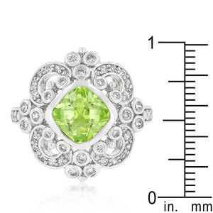 Elegant Peridot Crest Ring - Jewelry Xoxo