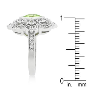 Elegant Peridot Crest Ring - Jewelry Xoxo