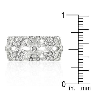 Crystal Floral Filigree Band - Jewelry Xoxo