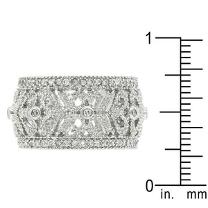 Filigree Crest Eternity Ring - Jewelry Xoxo