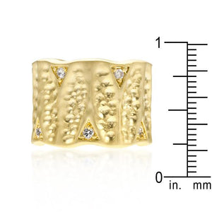 Textured Organic Matte Golden Eternity Ring - Jewelry Xoxo