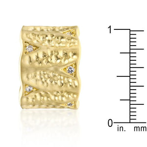 Textured Organic Matte Golden Eternity Ring - Jewelry Xoxo