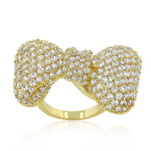 Bow Tie Cubic Zirconia Ring - Jewelry Xoxo