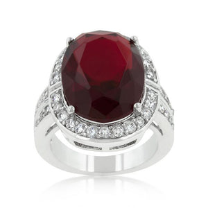 Ruby Red Cocktail Ring - Jewelry Xoxo