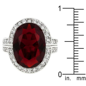 Ruby Red Cocktail Ring - Jewelry Xoxo