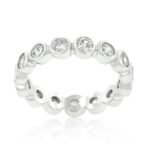 Linked Bezel Eternity Band - Jewelry Xoxo