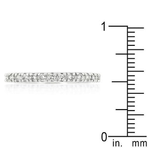 Delicate Cubic Zirconia Eternity Band - Jewelry Xoxo