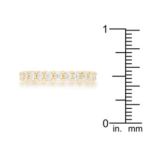 Goldtone Cubic Zirconia Eternity Band - Jewelry Xoxo