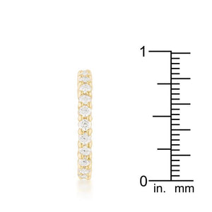 Goldtone Cubic Zirconia Eternity Band - Jewelry Xoxo