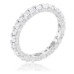 Cubic Zirconia Eternity Band - Jewelry Xoxo