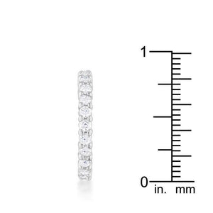 Cubic Zirconia Sterling Silver Eternity Band - Jewelry Xoxo