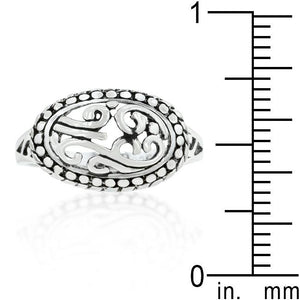 Antique Filigree Crest Ring - Jewelry Xoxo