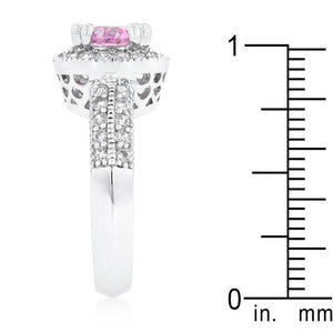 Pink Halo Engagement Ring - Jewelry Xoxo
