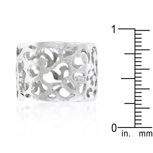 Filigree Matte Rhodium Ring - Jewelry Xoxo