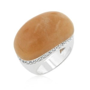 Carnelian Simulated Cocktail Ring - Jewelry Xoxo