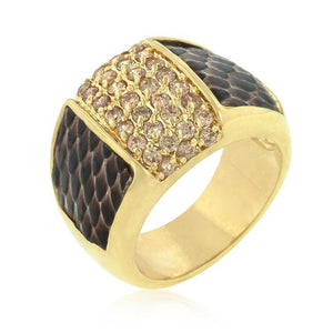 Pave Pink Snakeskin Ring - Jewelry Xoxo