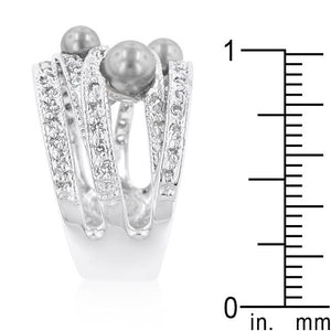 Gray Pearl Cocktail Ring - Jewelry Xoxo