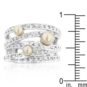 Champagne Pearl Cocktail Ring - Jewelry Xoxo