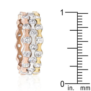 Tri-tone Stackable Rings - Jewelry Xoxo