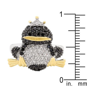 Cubic Zirconia Frog Prince Ring - Jewelry Xoxo