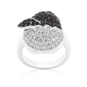 Black and White Cubic Zirconia Baby Chick Ring - Jewelry Xoxo