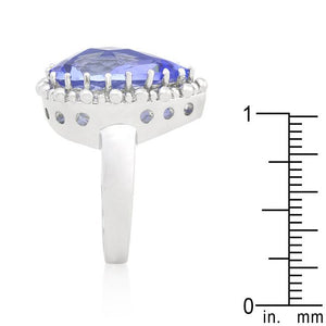Solitaire Light Purple Cocktail Ring - Jewelry Xoxo