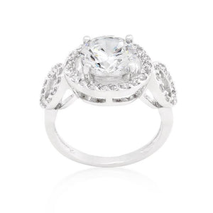 Round Cut Trio Cubic Zirconia Ring - Jewelry Xoxo