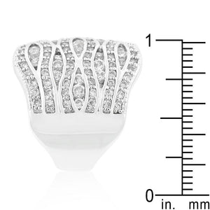 Cubic Zirconia Pave Abstract Ring - Jewelry Xoxo