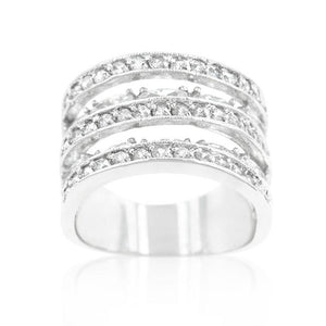 Cubic Zirconia Tiered Ring - Jewelry Xoxo