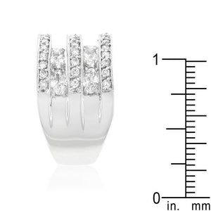 Cubic Zirconia Tiered Ring - Jewelry Xoxo