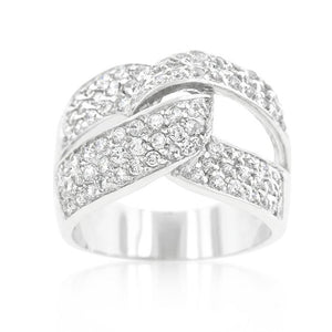 Cubic Zirconia Knot Ring - Jewelry Xoxo