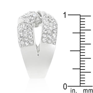 Cubic Zirconia Knot Ring - Jewelry Xoxo