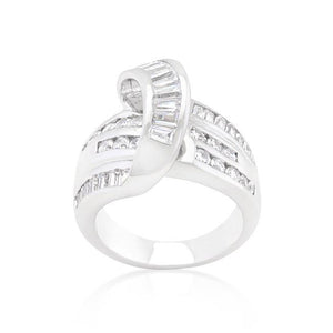 Channel Set Overlap Ring - Jewelry Xoxo