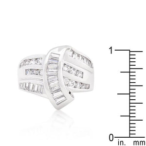 Channel Set Overlap Ring - Jewelry Xoxo