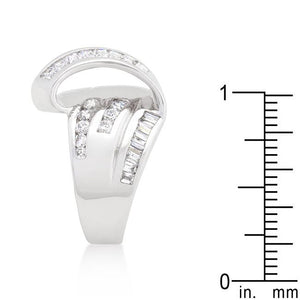 Channel Set Overlap Ring - Jewelry Xoxo