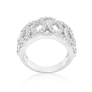 Cubic Zirconia Circular Ring - Jewelry Xoxo