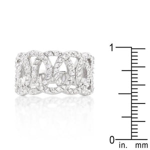 Cubic Zirconia Circular Ring - Jewelry Xoxo