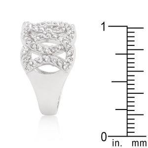 Cubic Zirconia Circular Ring - Jewelry Xoxo