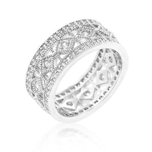 Simple Classic Cubic Zirconia Band - Jewelry Xoxo