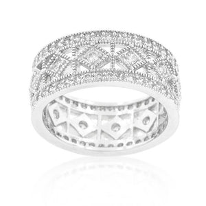 Simple Classic Cubic Zirconia Band - Jewelry Xoxo