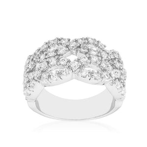 Braided CZ Cocktail Ring - Jewelry Xoxo