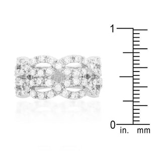 Braided CZ Cocktail Ring - Jewelry Xoxo