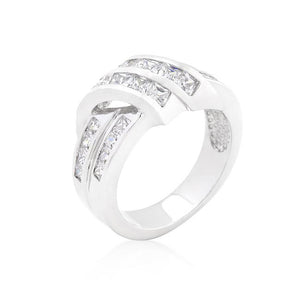 Cubic Zirconia Double Knot Ring - Jewelry Xoxo