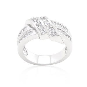 Cubic Zirconia Double Knot Ring - Jewelry Xoxo