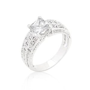 Cubic Zirconia Princess Cut Ring - Jewelry Xoxo